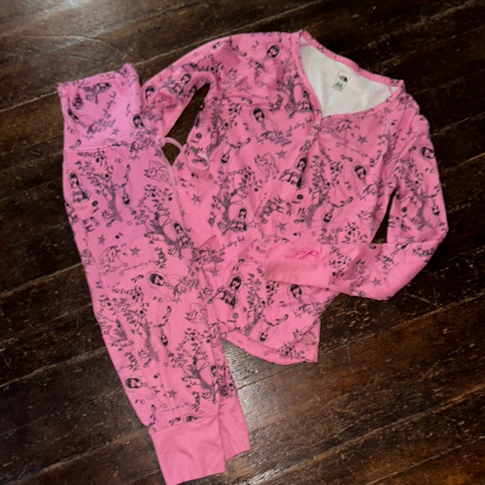 The North Face base layer set breast cancer red riding hood